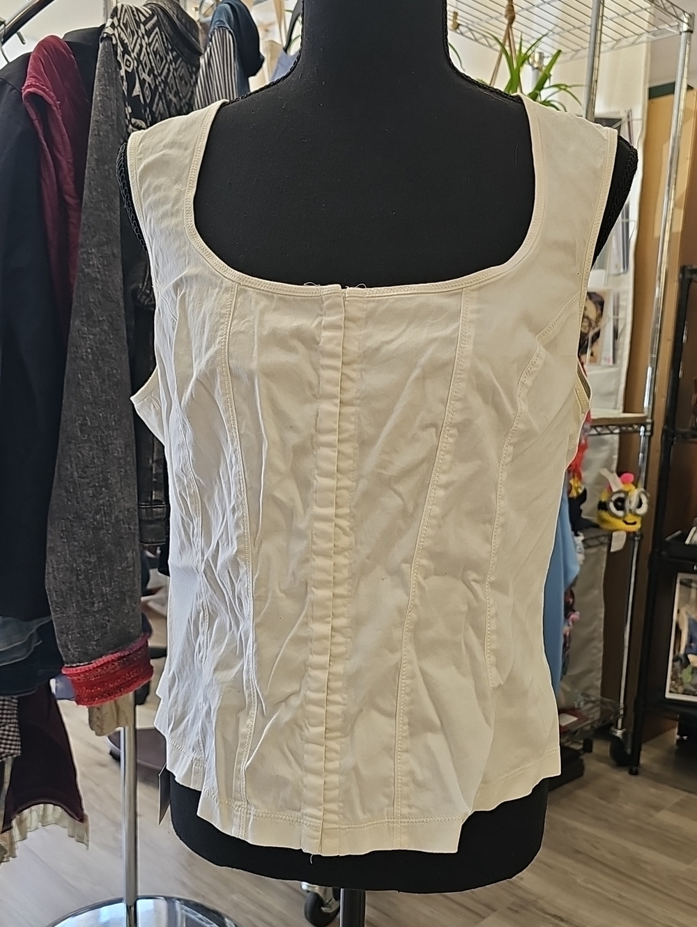 INC International Concepts Cream Corset Tank